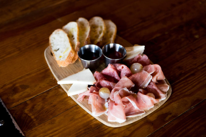 Bread and prosciutto board